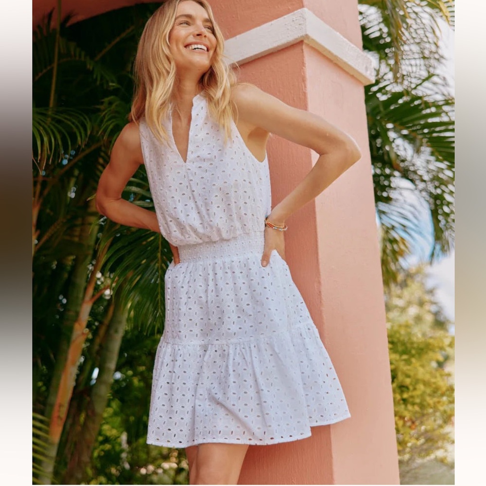 Souther Tide White Londyn Eyelet Dress